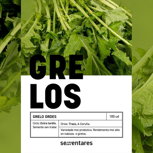 Sobre de semilla de grelos